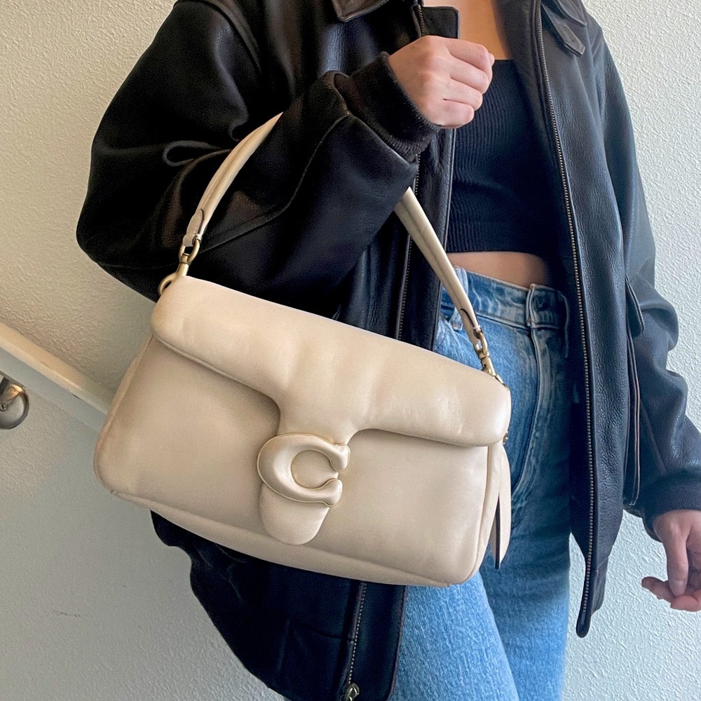 Coach Pillow Tabby Ivory Shoulder Bag